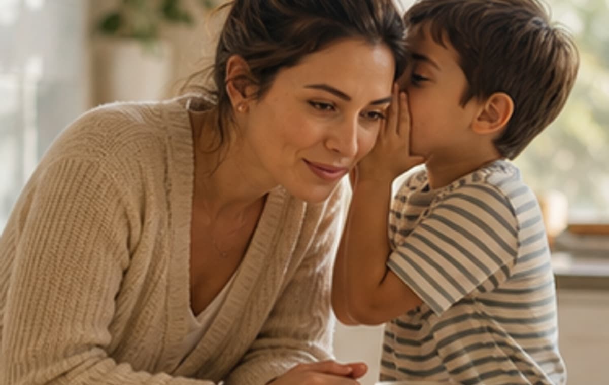 Photorealistic parenting scene for Explaining World Tragedy to Children